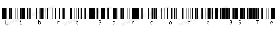 Libre Barcode 39 Tex字体转换